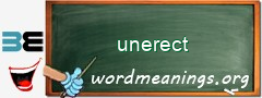 WordMeaning blackboard for unerect